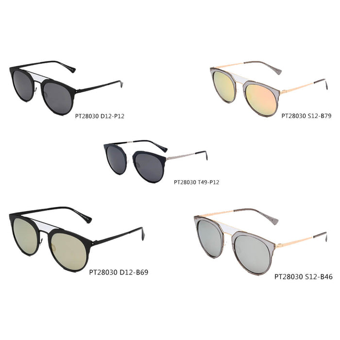 SALERNO | PT28030 - Women Polarized Round Fashion Sunglasses