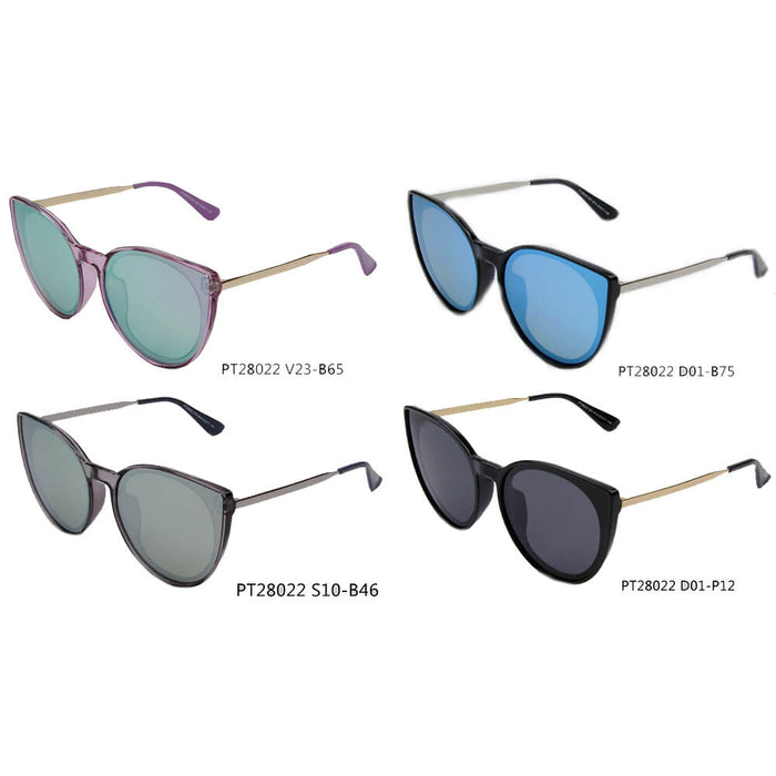 PRATO | PT28022 - Women Round Cat Eye Polarized Sunglasses