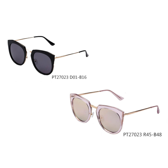 CALAIS | PT27023 - Women Round Cat Eye Polarized Sunglasses