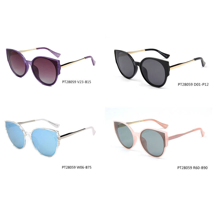 DUISBURG | PT28059 - Women Round Cat Eye Polarized Sunglasses