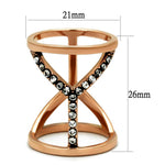 Women Stainless Steel Synthetic Crystal Rings