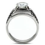 Men Stainless Steel Cubic Zirconia Rings TK485