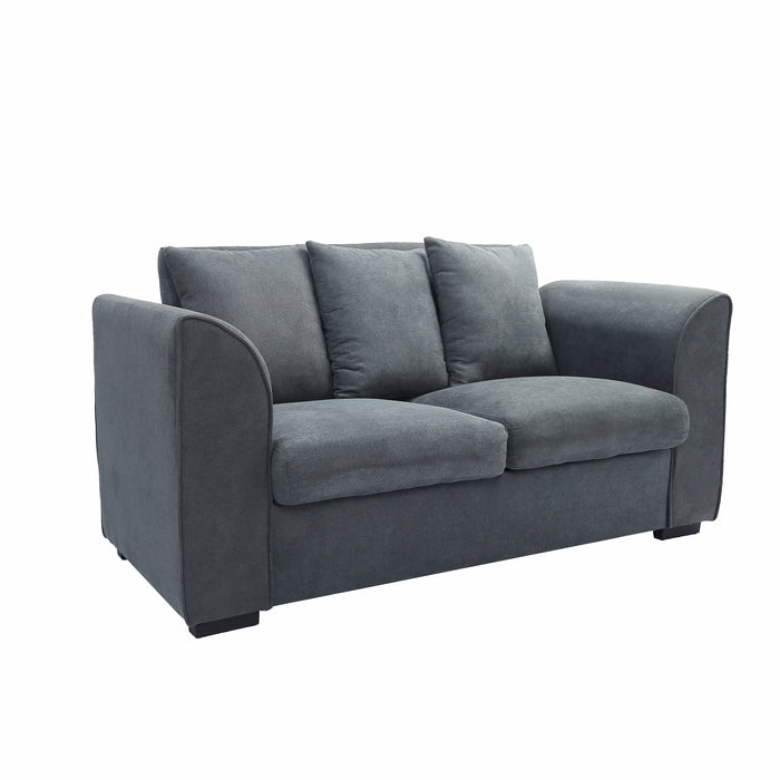 Loveseat Black/Grey fabric