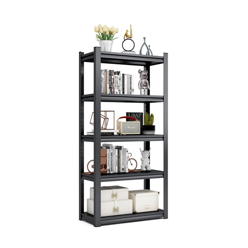 5-Tier Adjustable Metal Shelving Unit, Heavy Duty Shelving Utility Rack for Basement Kitchen Pantry