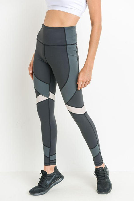 Highwaist Dragonfly Colorblock Full Leggings