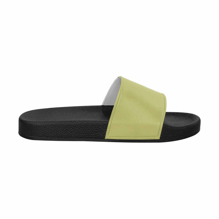 Uniquely You Mens Slide Sandals /   Olive Green Flip-Flops