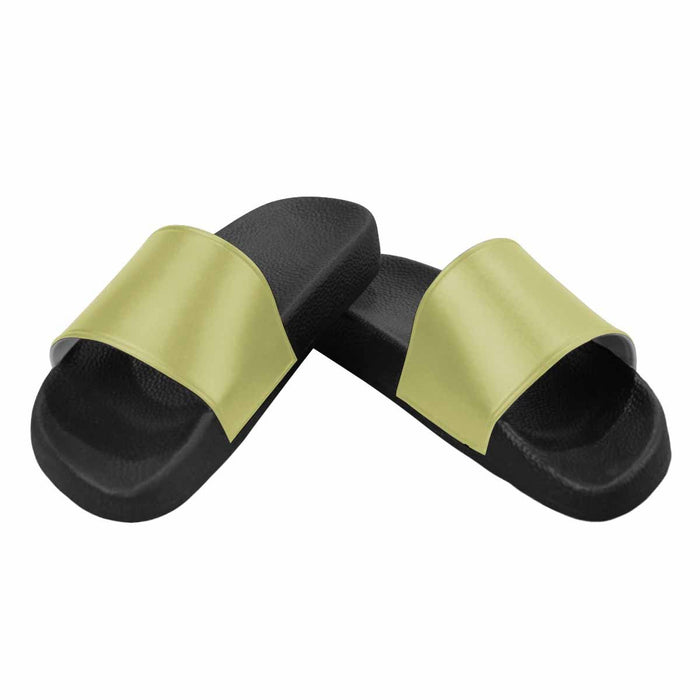 Uniquely You Mens Slide Sandals /   Olive Green Flip-Flops