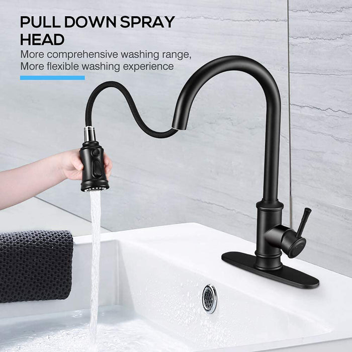 Kitchen Faucet- 3 Modes Pull Down Sprayer Kitchen Tap Faucet Head