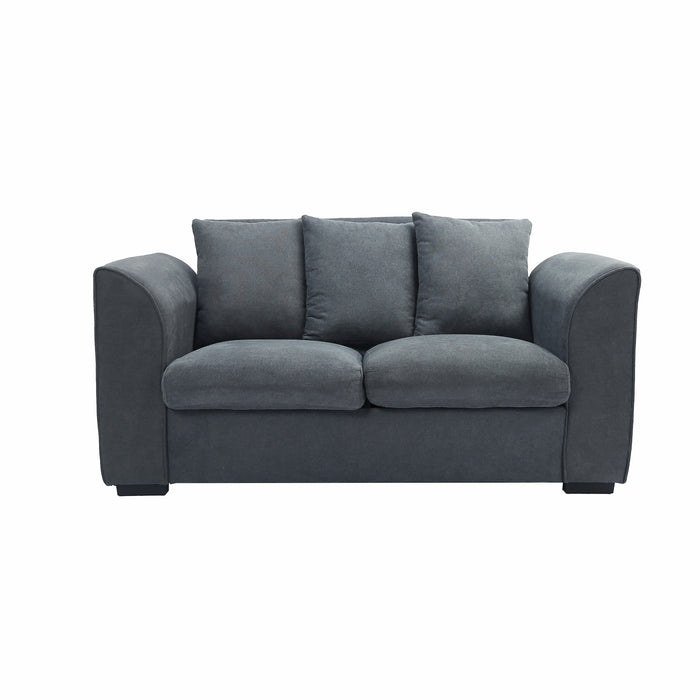 Loveseat Black/Grey fabric