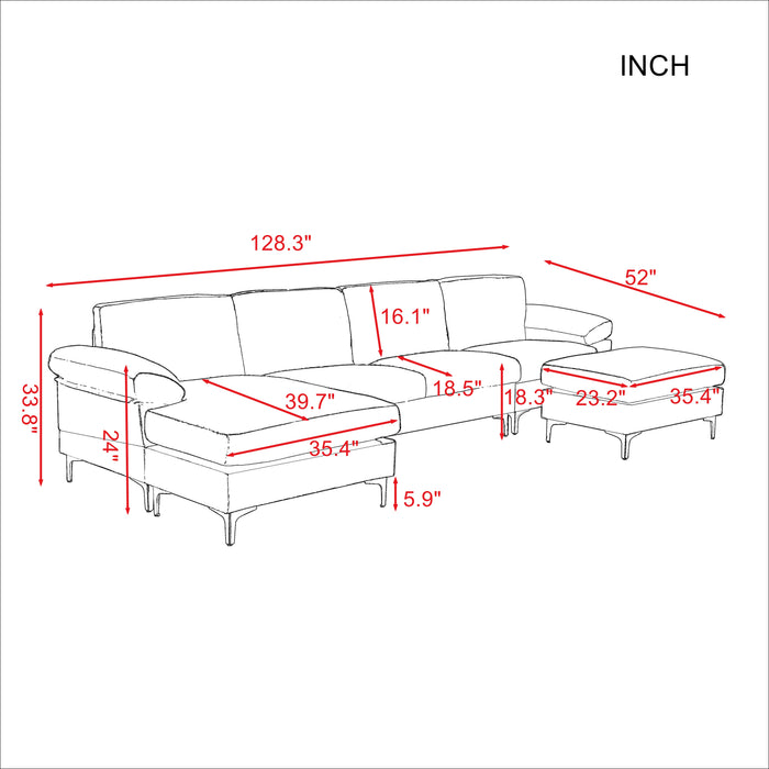 RELAX LOUNGE Convertible Sectional Sofa