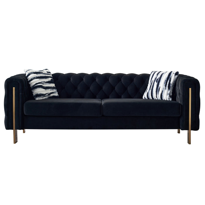 Modern velvet sofa