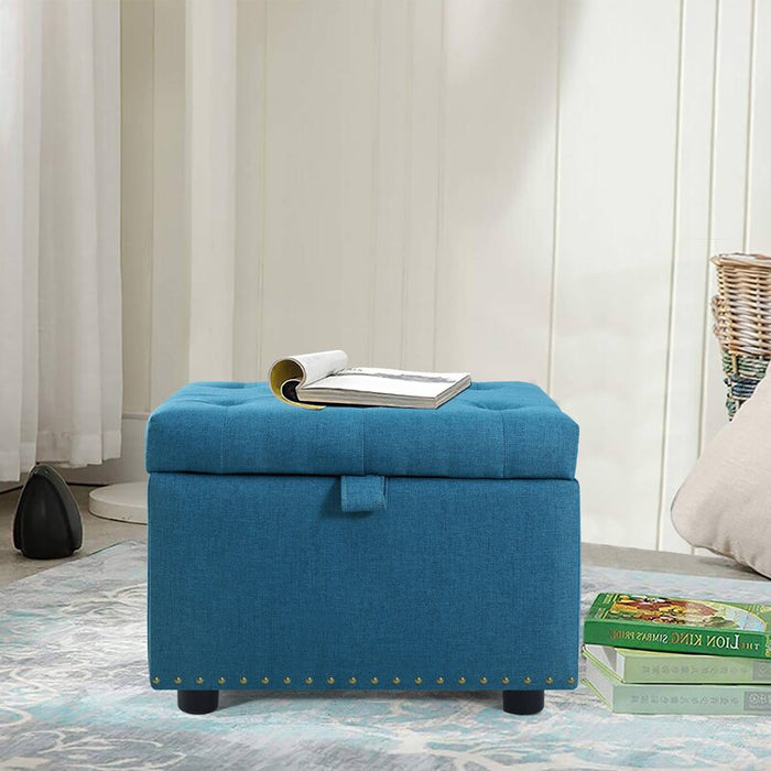 Mydepot 25'' Wide Tufted Rectangle Storage Ottoman with Storage