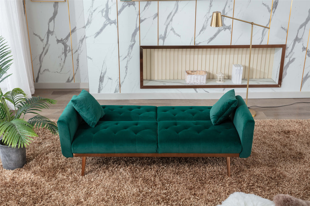 Velvet Sofa , Accent sofa .loveseat sofa with rose gold metal feet