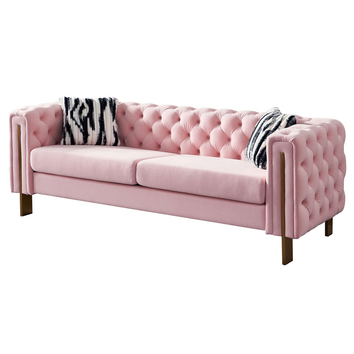 Modern velvet sofa