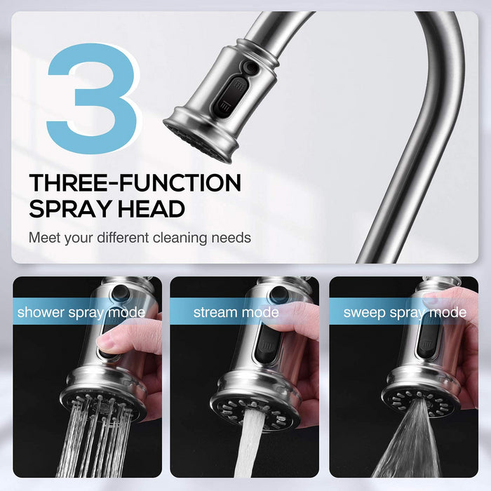 Kitchen Faucet- 3 Modes Pull Down Sprayer Kitchen Tap Faucet Head