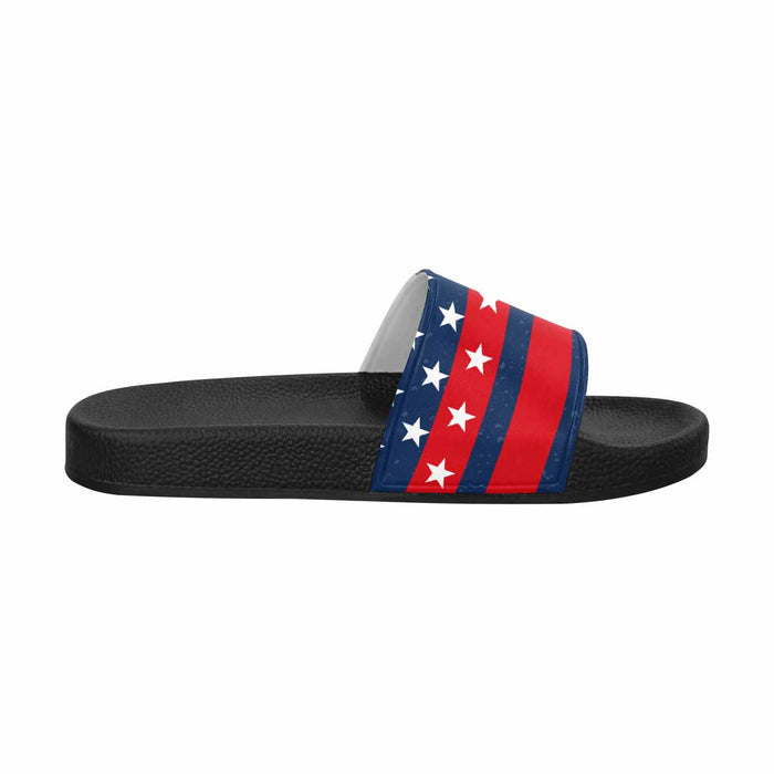 Uniquely You. Mens Slide Sandals / Stars and Stripes Print