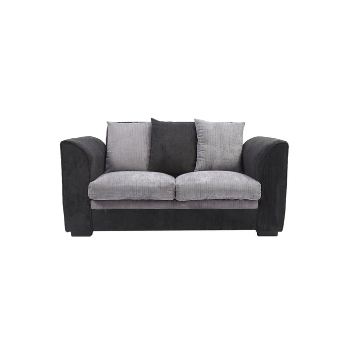 Loveseat Black/Grey fabric