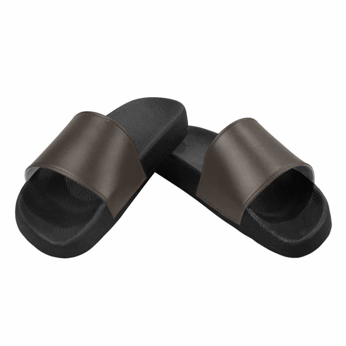 Uniquely You Womens Slide Sandals / Dark Taupe Brown