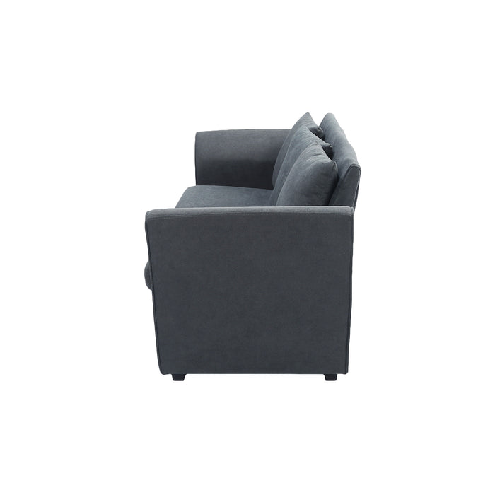 Loveseat Black/Grey fabric