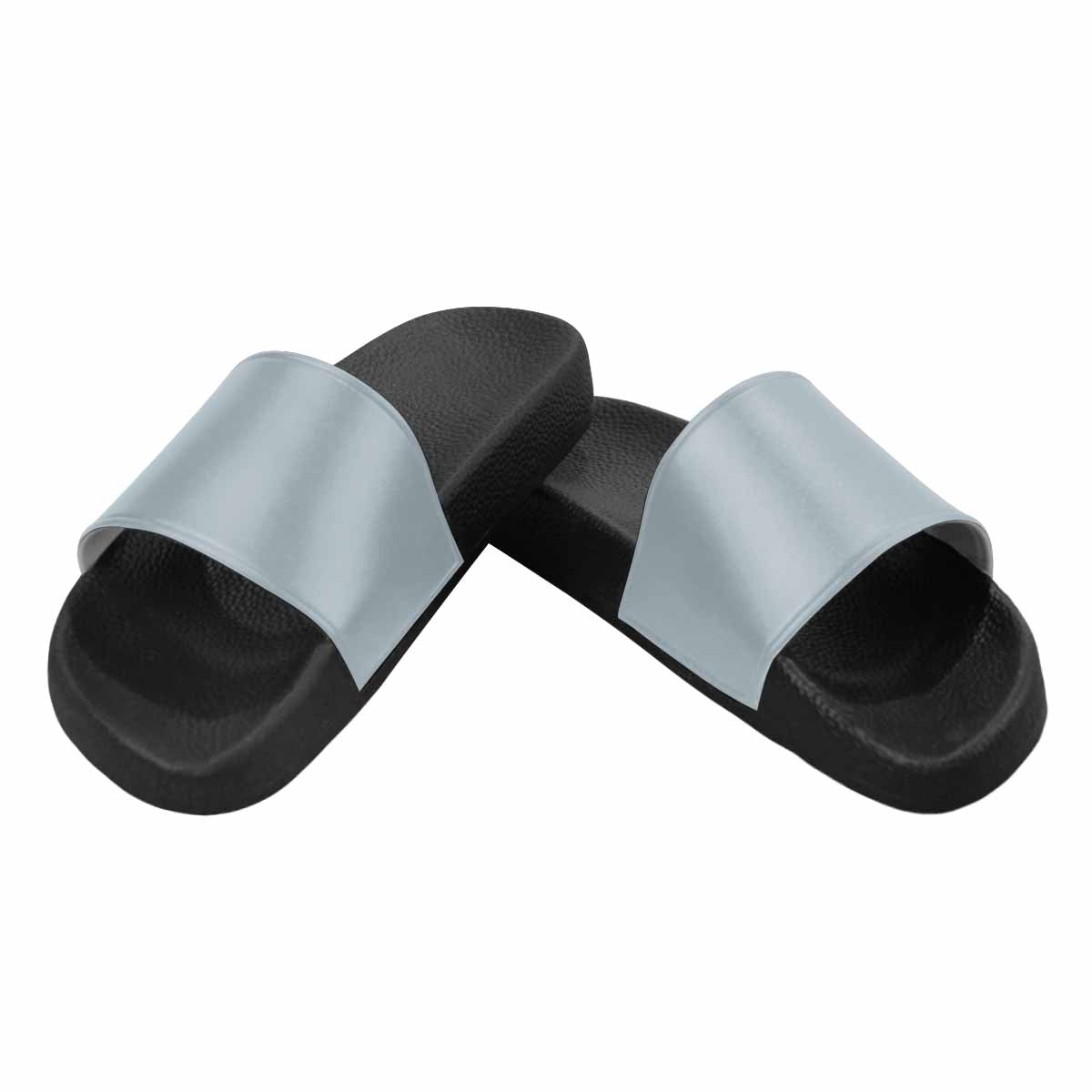 Uniquely You Womens Slide Sandals / Misty Blue Gray