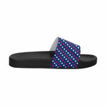 Uniquely You Mens  Slide Sandals, Red White Blue - Stars and Stripes