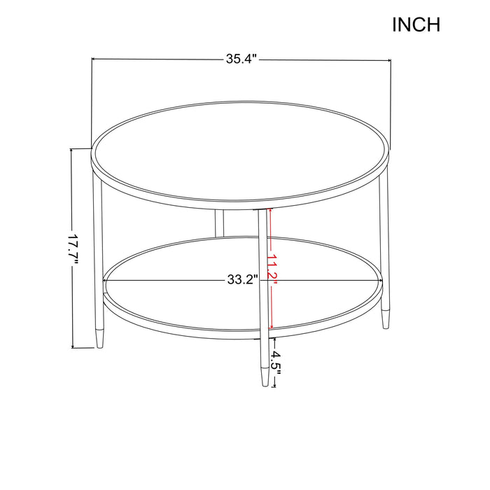 35.4” Round Coffee Table