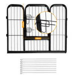 PawHut DIY 8 Panel Heavy Duty Powder Coated Metal Dog Pet Playpen