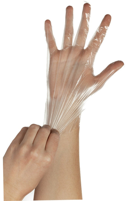 100/300/500/1000 PCS Plastic Clear Disposable Gloves - One Size