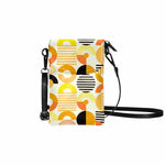 Uniquely You Small Cell Phone Purse, Yellow and Orange Geometric Print