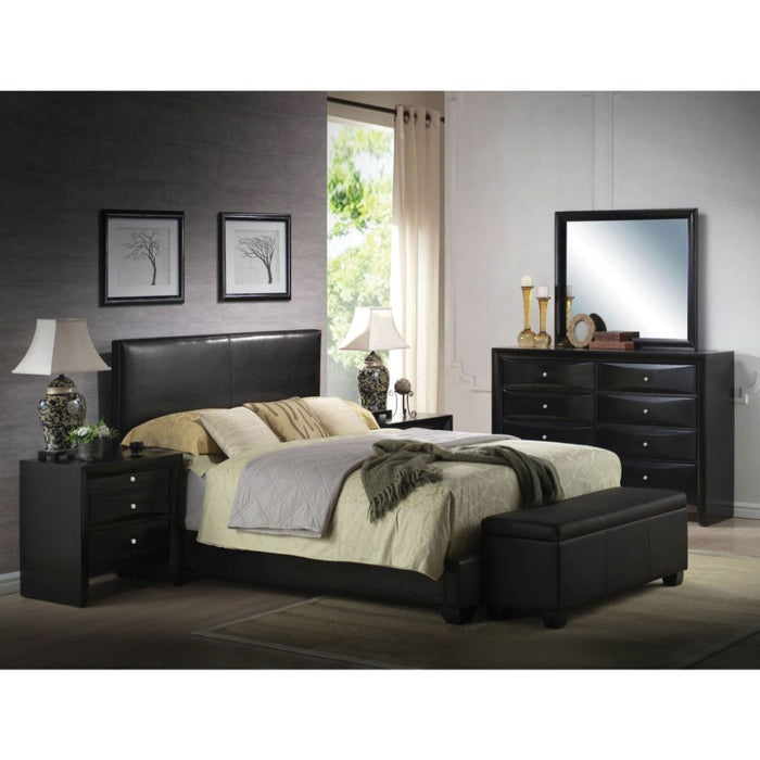 Ireland III Full Bed in Black PU