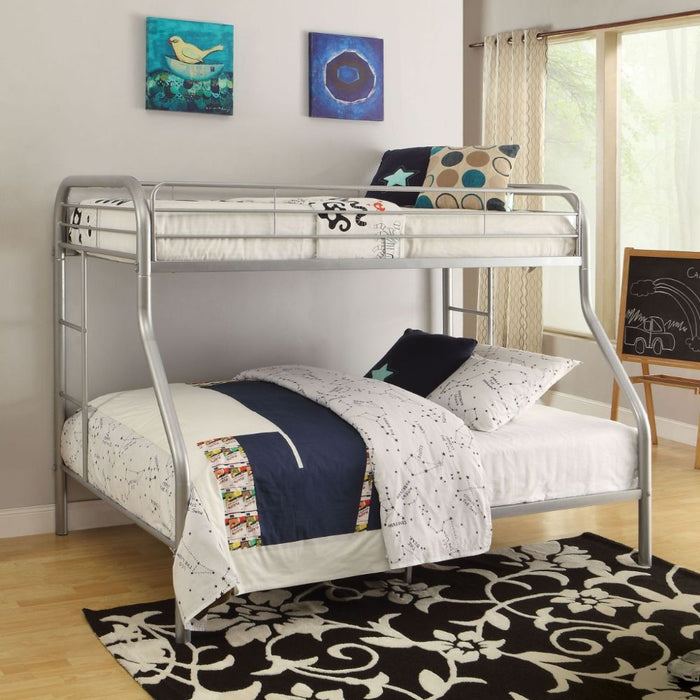 Tritan Bunk Bed (Twin/Full) in Silver