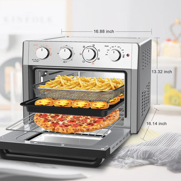 WEESTA Air Fryer Toaster Oven 24 Quart - 7-In-1，with Air Fry, Roast, Toast, Broil & Bake Function