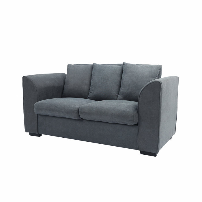 Loveseat Black/Grey fabric