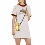 Uniquely You Small Cell Phone Purse, Yellow and Orange Geometric Print