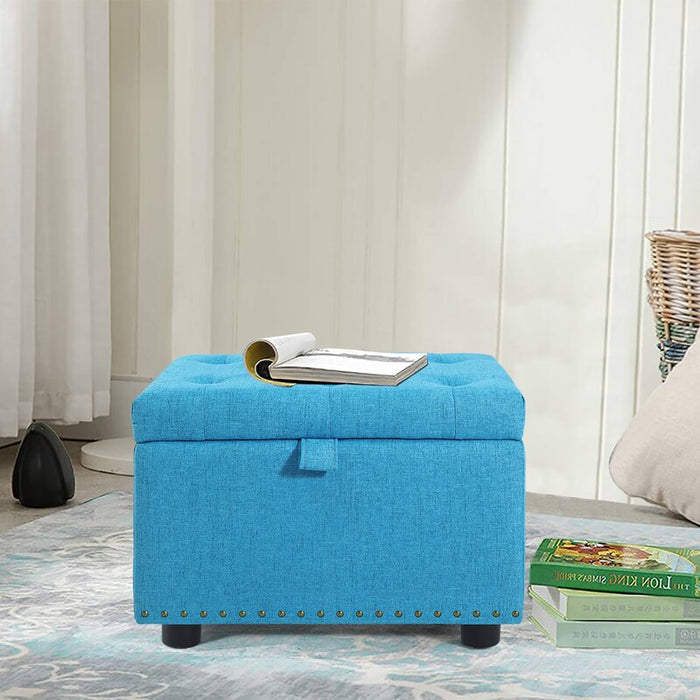 Mydepot 25'' Wide Tufted Rectangle Storage Ottoman with Storage