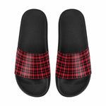 Uniquely You Mens Slide Sandals /      Buffalo Plaid Red and Black