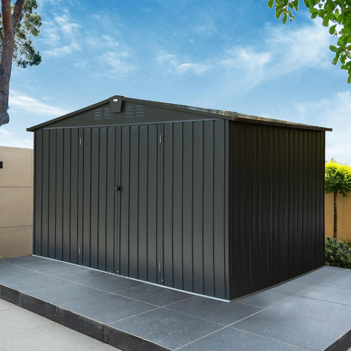 Storage Sheds Garden Shed with Metal Galvanized Steel Roof Outside Sheds&Outdoor Storage Clearance