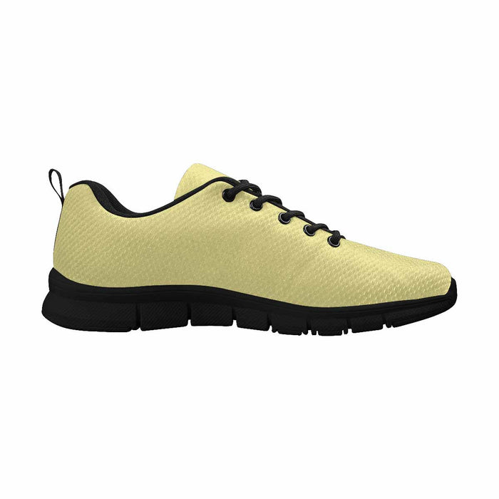 Uniquely You Sneakers for Men, Khaki Yellow Running Shoes