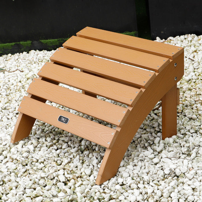 TALE Adirondack Ottoman Footstool All-Weather&Fade-Resistant Plastic Wood for Lawn Outdoor Garden