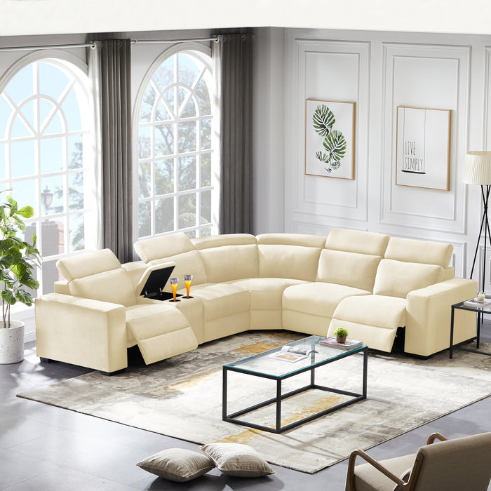 Sectional Electric Recliner Living Room Set.(This product is an oversized item/LTL)