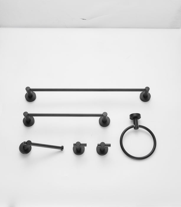 Six-piece Set of Pendants: Long Rod*1, Short Rod*1, Towel Ring*1, Toilet Paper Holder*1, Hook*2