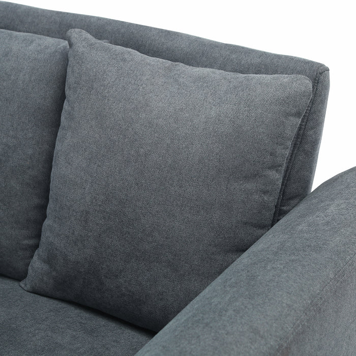 Loveseat Black/Grey fabric