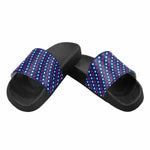 Uniquely You Mens  Slide Sandals, Red White Blue - Stars and Stripes