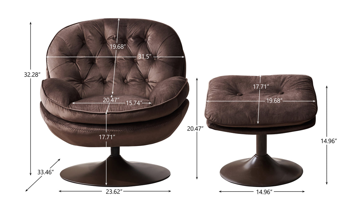 Swivel Leisure Chair velvet lounge chair