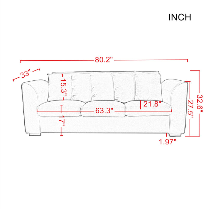 3 seat modern style sofa