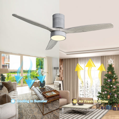 Mydepot Indoor Low Profile  LED Ceiling Fan with Light