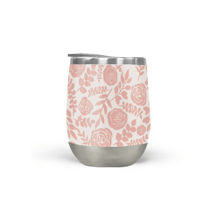 Blush Floral Wine Tumbler