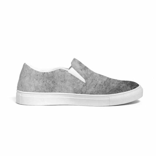 Mens Sneakers, Grey Low Top Slip-On Canvas Sports Shoes - E3T375