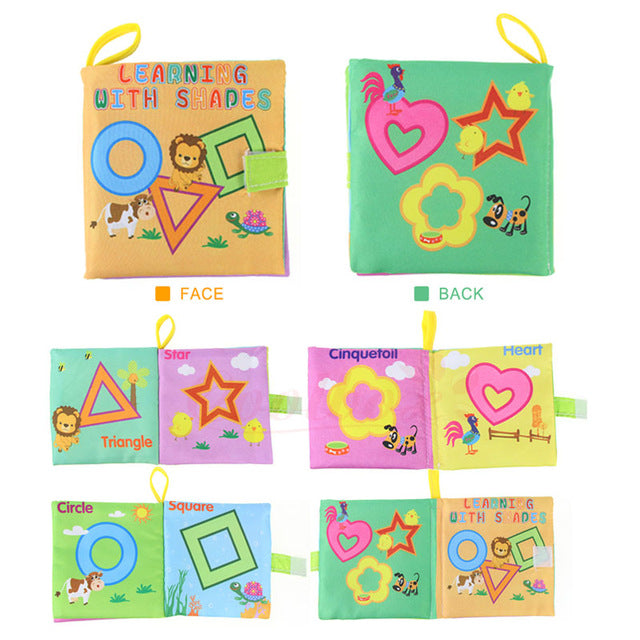12 Styles Soft Cloth Books Rustle Sound Infant Educational Early Stroller Rattle Toy Kids Newborn Crib Bed Cognition Baby Toys
