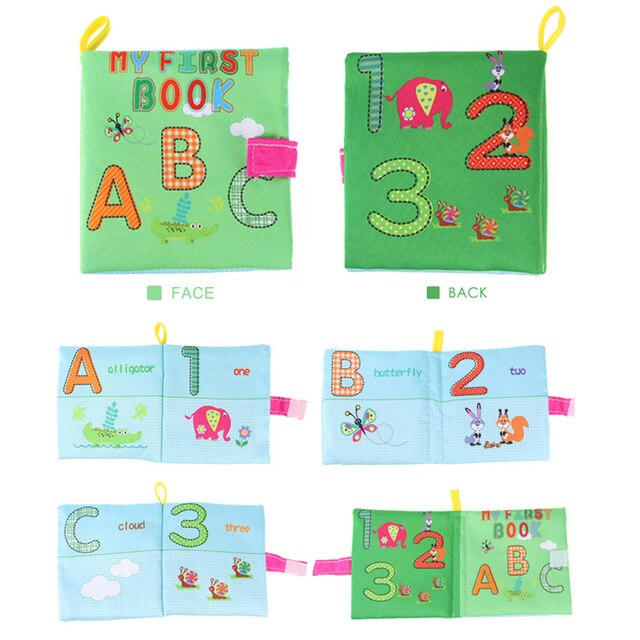 12 Styles Soft Cloth Books Rustle Sound Infant Educational Early Stroller Rattle Toy Kids Newborn Crib Bed Cognition Baby Toys